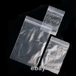 Clear BPA Free Zip Seal Plastic Bags Zipper Top Lock Reclosable Baggie 2 Mil 2ML