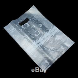 Clear Biscuit Candy Plastic Packing Bag with Handle Food Snack Gift Package Bags
