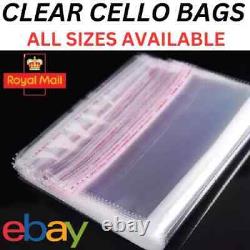 Clear Cellophane Bags Party Sweet Seal Self CELLO CARD BAGS CELLOPHANE PARTY BAG