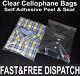 Clear Cellophane Cello Bags Display Garment Self Adhesive Peel Seal Plastic Opp