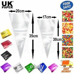 Clear Cellophane Cello Cone Sweet Bags Large Candy Kids Party Favour Gift Treats
