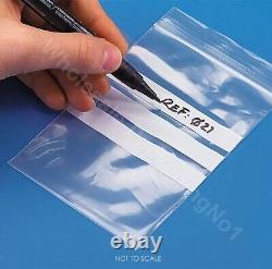 Clear Cellophane Cello Grip Seal with Write On Panel Baggies Storage Bags