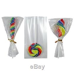 Clear Cellophane Plastic Display Bags for Lollipops, Cake Pops and Sweets Party