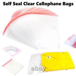 Clear Cellophane Self Adhesive Seal Bags Cello Poly Plastic for Craft Sweet Card