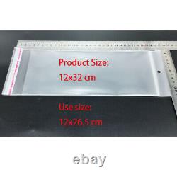 Clear Cellophane Self Seal OPP Poly Bags Plastic Adhesive Hang Hole Packaging