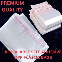 Clear Cellophane Transparent Opp Plastic Bags Self Adhesive Small To Xlarge Bag