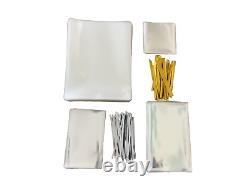 Clear Cookie Bags & Twist Ties Gift Craft Party Cake Pop Sweet Favor Wax Melts