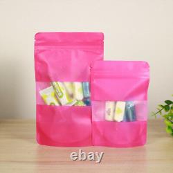 Clear Front Matte Stand Up Zip Bags Food Grade Lock Pouches Heat Seal Resealable
