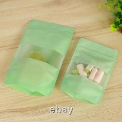 Clear Front Matte Stand Up Zip Bags Food Grade Lock Pouches Heat Seal Resealable