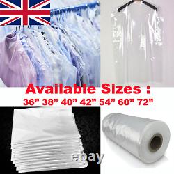 Clear Garment Protection Cover Long Dress Suit Shirt Cloth Plastic Bag Poly Roll