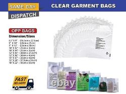 Clear Garment bags cello plastic self seal OPP packaging for Clothing T-Shirts