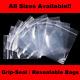 Clear Grip-seal Bags Self-resealable Polythene Plastic Zip Lock Bags Multi-listi