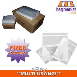 Clear Grip Seal Bags! Zip Lock/Self Resealable/Poly/Plastic/Plain/Storage/Mini