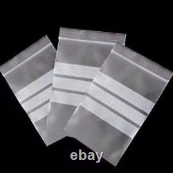 Clear Grip Seal Plastic Poly Packaging Food Grade WRITE ON PANEL