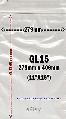 Clear Gripseal Self Seal Ziplock Plastic Bags 279mm x 406mm / 11 x 16UK FAST