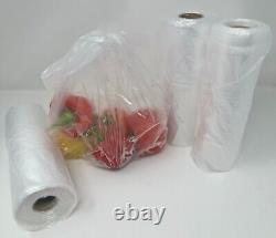 Clear HD Polythene Plastic Bags On a Roll 9x14 Fruit/Veg/Meat/Butcher/Sandwich