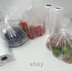 Clear HD Polythene Plastic Bags On a Roll 9x14 Fruit/Veg/Meat/Butcher/Sandwich