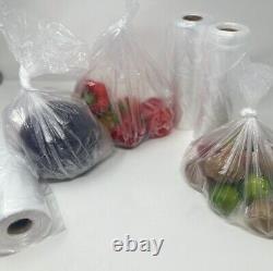 Clear HD Polythene Plastic Bags On a Roll 9x14 Fruit/Veg/Meat/Butcher/Sandwich