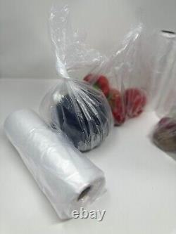 Clear HD Polythene Plastic Bags On a Roll 9x14 Fruit/Veg/Meat/Butcher/Sandwich