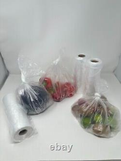 Clear HD Polythene Plastic Bags On a Roll 9x14 Fruit/Veg/Meat/Butcher/Sandwich