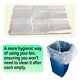 Clear Large Plastic Polythene Bin Liners Waste Bags Sacks 18 X 29 X 39 140gauge