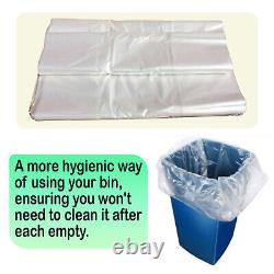 Clear Large Plastic Polythene Bin Liners Waste Bags Sacks 18 x 29 x 39 140Gauge