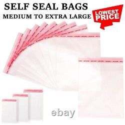 Clear Large Self Seal Cellophane Bags Plastic Sweets Gift Adhesive Bag For Cards