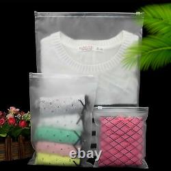 Clear Matte Plastic Packaging Zipper Bags Reclosable Pouch Clothes Garment Sock