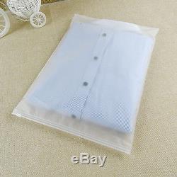 Clear Matte Zip lock Plastic Packing Bags for Clothes Underwear Storage Reusable