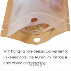 Clear Mylar Zip Lock Bag Aluminum Foil Packaging Plastic Pouches Food Storage