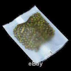 Clear Open Top Plastic Bags with Tear Notch Heat / Vacuum Seal for Snack Coffee