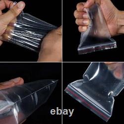 Clear PE Bags Plastic Grip Self Seal Resealable Food Grade Storage Bags All Size