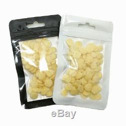 Clear Pearl White Black Plastic Bag Zip Lock Hang Hole Reclosable Food Pouches
