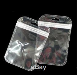 Clear Plastic Bag Zip Lock Data Line Charger PVC Jewelry Hang Hole Packing Pouch