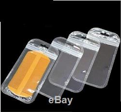 Clear Plastic Bag Zip Lock Data Line Charger PVC Jewelry Hang Hole Packing Pouch