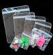 Clear Plastic Bag Zip Lock Data Line Pvc Jewelry Hang Hole Packing Grade Pouches