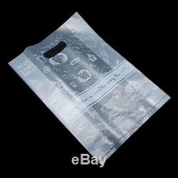 Clear Plastic Bags Bread Cake Packaging Shopping Pouch with Handle Bakery Supply