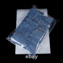 Clear Plastic Cello Bags for Clothing 12x16, Self-Adhesive & Easy Seal