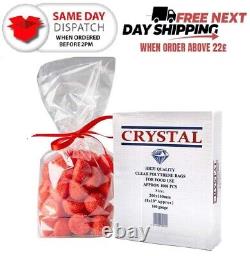 Clear Plastic Crystal Food Storage Bags for Freezing 250 Gauge All Sizes