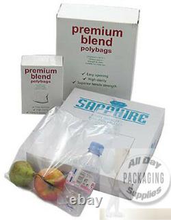 Clear Plastic Food Safe Bags 14 Sizes All Qtys 100/200 Gauge Polythene Ldpe
