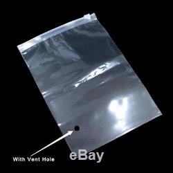 Clear Plastic Packaging Bag Zip Lock Transparent Resealable Pouch For Underwear