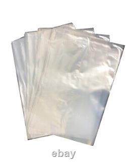 Clear Plastic Polythene Bags for Food 26 x 45 inch 120 Gauge Warning Printed