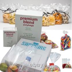 Clear Plastic Polythene Food Safe Freezer Storage Packing Bags 200 Gauge