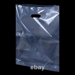 Clear Plastic Polythene Shopping Carrier Bags Patch Handle Security 9 x 12