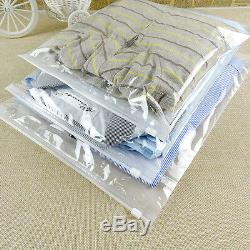 Clear Plastic Storage Packaging Bags for Zip Vent Hole Lock Clothes Travel Bag