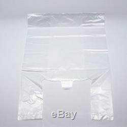 Clear Plastic T-Shirt Bags With Handles Retail Grocery Merchandise Shopping Bags