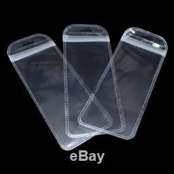 Clear Plastic Zip Lock Bag with Hang Hole Reclosable Zipper Grip Seal Pack Pouch