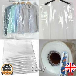 Clear Poly Garment Covers Clothes Suit Dress Plastic Bags Poly roll UK BRAND