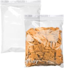 Clear Poly Zipper Bags 13x15 Heavy Duty Resealable Plastic Bags 2mil 1000pk