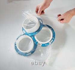 Clear Poly Zipper Bags 13x15 Heavy Duty Resealable Plastic Bags 2mil 1000pk